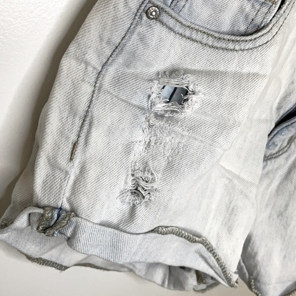 GARAGE | Junior Size 3 GARAGE Acid Wash Ripped Denim Jean Shorts - Picture 4 of 8